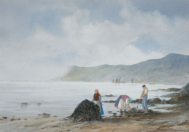 GATHERING SEAWEED by Edward Emerson sold for 300 at Whyte's Auctions