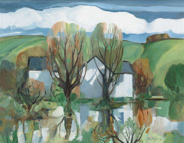 FARM BUILDINGS AND TREES, 2006 by Leo Toye sold for 1,050 at Whyte's Auctions