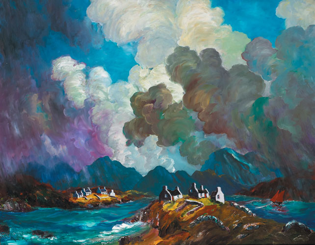 INISHLACKEN AND THE TWELVE PINS by Paul Proud sold for 1,500 at Whyte's Auctions