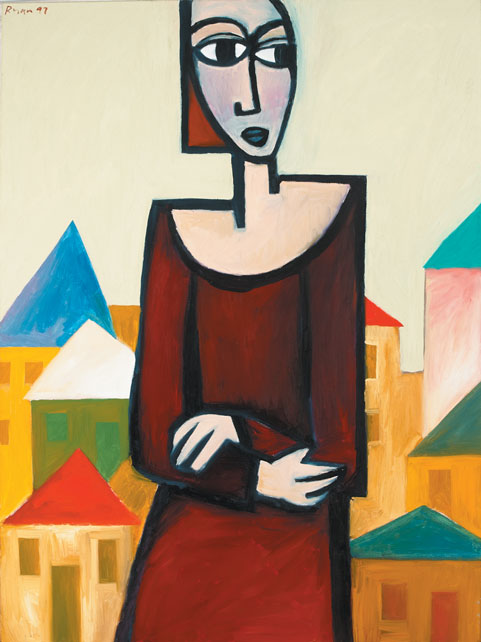WOMAN AND TOWNSHIP, 1997 by Robert Ryan sold for 2,000 at Whyte's Auctions