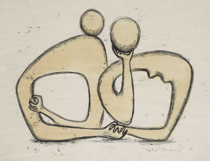 MAN AND WIFE, c. mid 1930s to late 1940s by Frederick Edward McWilliam sold for 1,100 at Whyte's Auctions