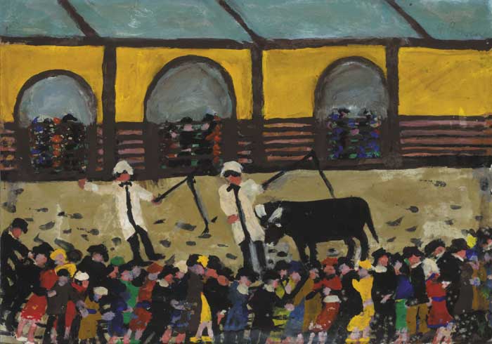 CATTLE MART by Gretta Bowen sold for 750 at Whyte's Auctions