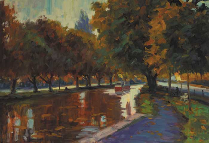 GRAND CANAL, DUBLIN by Norman Teeling sold for 1,050 at Whyte's Auctions