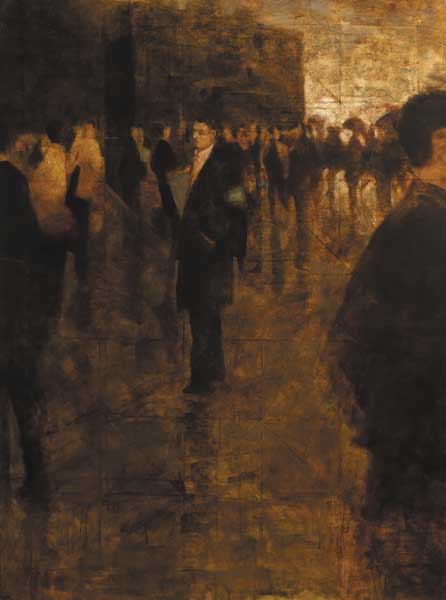 FIGURES ON A STREET by Noel Murphy sold for 2,200 at Whyte's Auctions