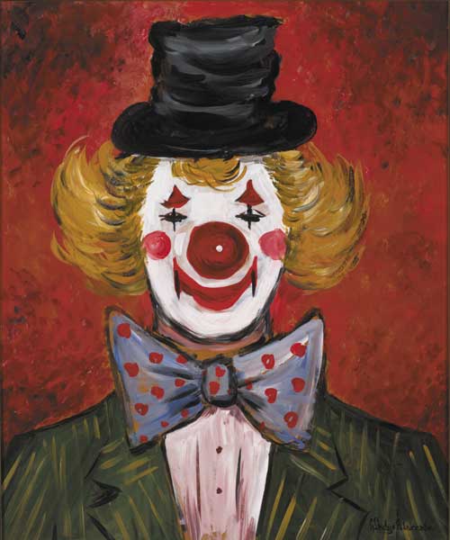 CLOWN WITH POLKA DOT BOWTIE by Gladys Mccabe sold for 1,900 at Whyte's Auctions