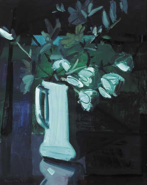 STILL LIFE WITH WHITE TULIPS, 1990 by Brian Ballard sold for 5,200 at Whyte's Auctions