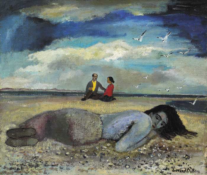 GIRL ON BEACH by Gerard Dillon sold for 29,000 at Whyte's Auctions
