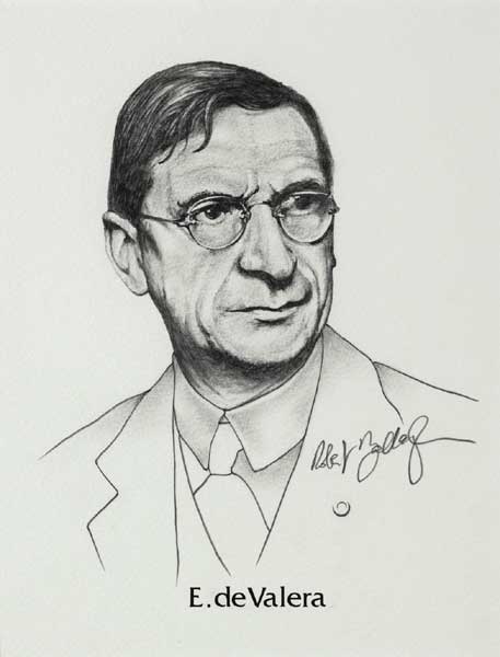 PORTRAIT OF EAMONN DE VALERA by Robert Ballagh sold for 1,800 at Whyte's Auctions