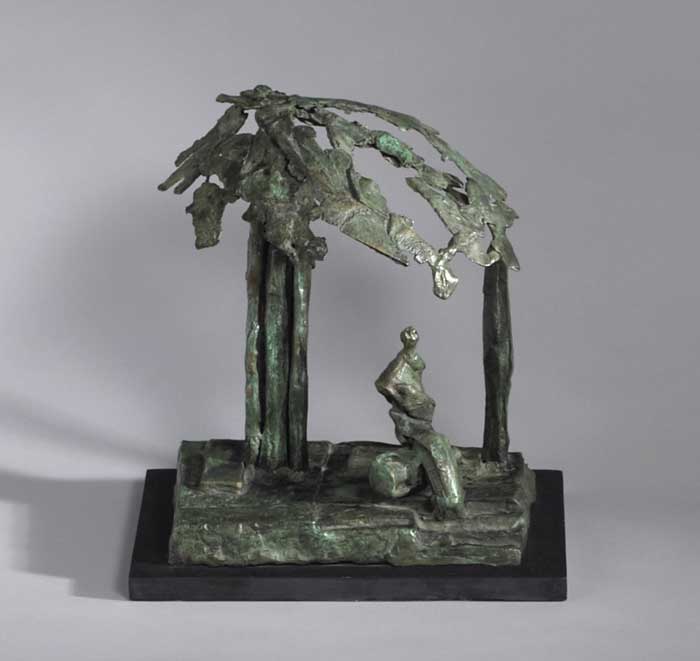 FIGURES UNDER A CANOPY OF LEAVES by John Coen (b.1941) at Whyte's Auctions