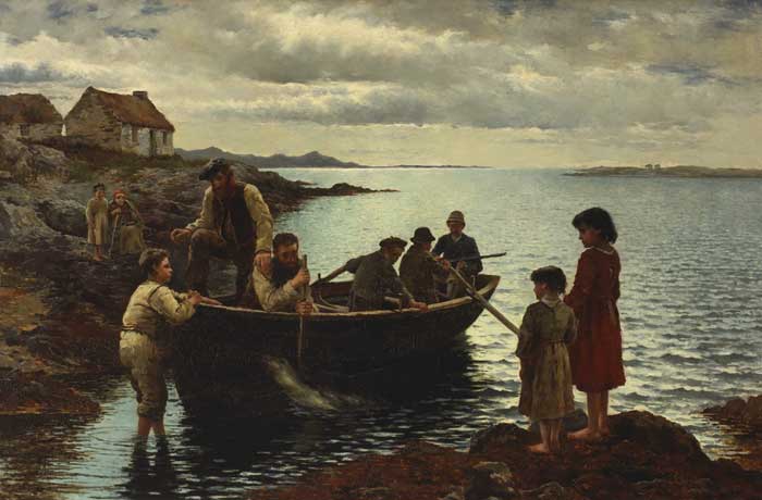 THE RETURN FROM THE SEAL-HUNT, 1881 by William Henry Bartlett ROI RBC (1858-1932) at Whyte's Auctions