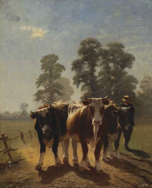 CATTLE DRIVER by Augustus Nicholas Burke RHA (1838-1891) at Whyte's Auctions