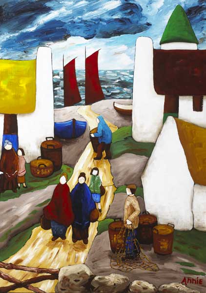 VILLAGE BY THE SEA by Annie Robinson sold for 850 at Whyte's Auctions