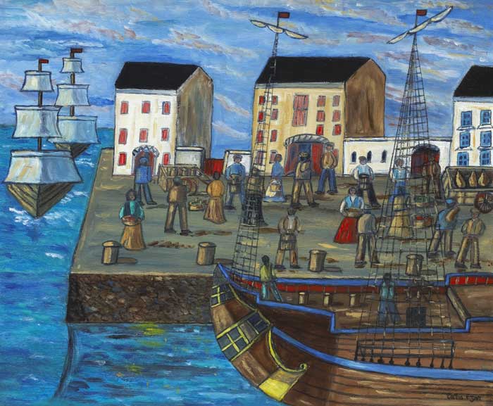 RAMELTON QUAY, COUNTY DONEGAL by Orla Egan sold for 300 at Whyte's Auctions