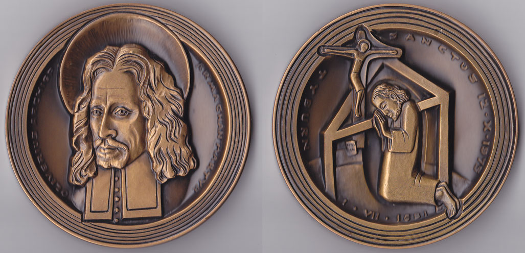 TWO COMMEMORATIVE MEDALS FOR THE CANONISATION OF ST. OLIVER PLUNKETT, 1975 by Imogen Stuart sold for 280 at Whyte's Auctions