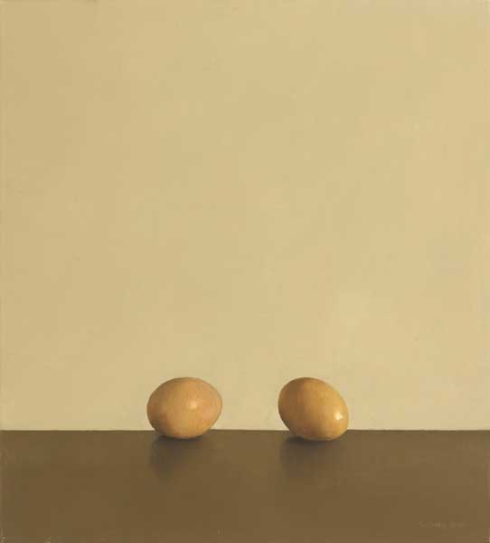 TWO EGGS, 2001 by Comhghall Casey sold for 780 at Whyte's Auctions