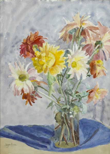 DAHLIAS IN A GLASS JAR, 1945 by Moyra Barry sold for 400 at Whyte's Auctions