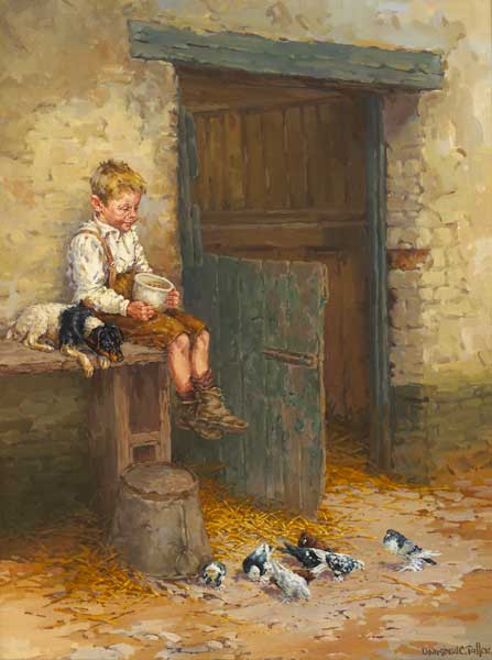 THE PIGEON FANCIERS, 1992 by Desmond Tallon sold for 600 at Whyte's Auctions