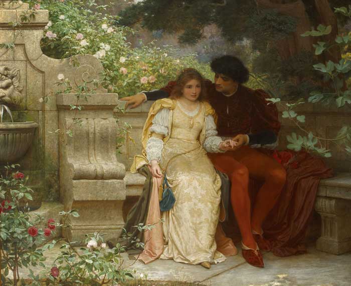 LOVERS IN A GARDEN by Charles Edward Perugini sold for 48,000 at Whyte's Auctions