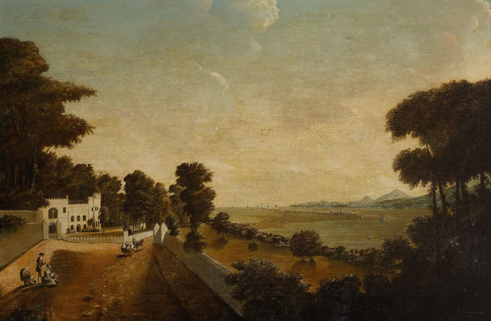 VIEW OF CLONTARF CASTLE, 1805 by Thomas Snagg sold for 9,000 at Whyte's Auctions