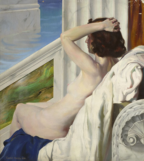 NUDE, 1938 by Ernest Columba Hayes sold for 800 at Whyte's Auctions