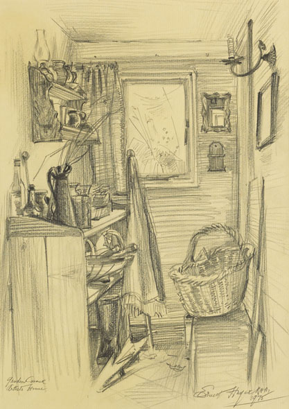 GARDEN CORNER, ARTIST'S HOME, 1975 by Ernest Columba Hayes sold for 320 at Whyte's Auctions