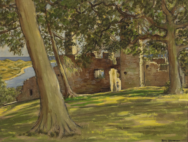BLUNDELL RUINS, DUNDRUM CASTLE, COUNTY DOWN, c.1966 by Patric Stevenson sold for 170 at Whyte's Auctions