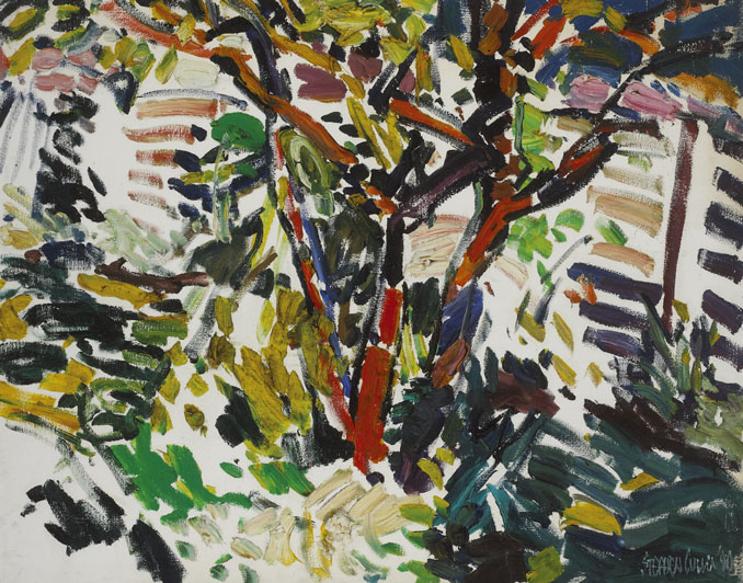 FOREST SCENE, 1990 by Stephen Cullen sold for 500 at Whyte's Auctions