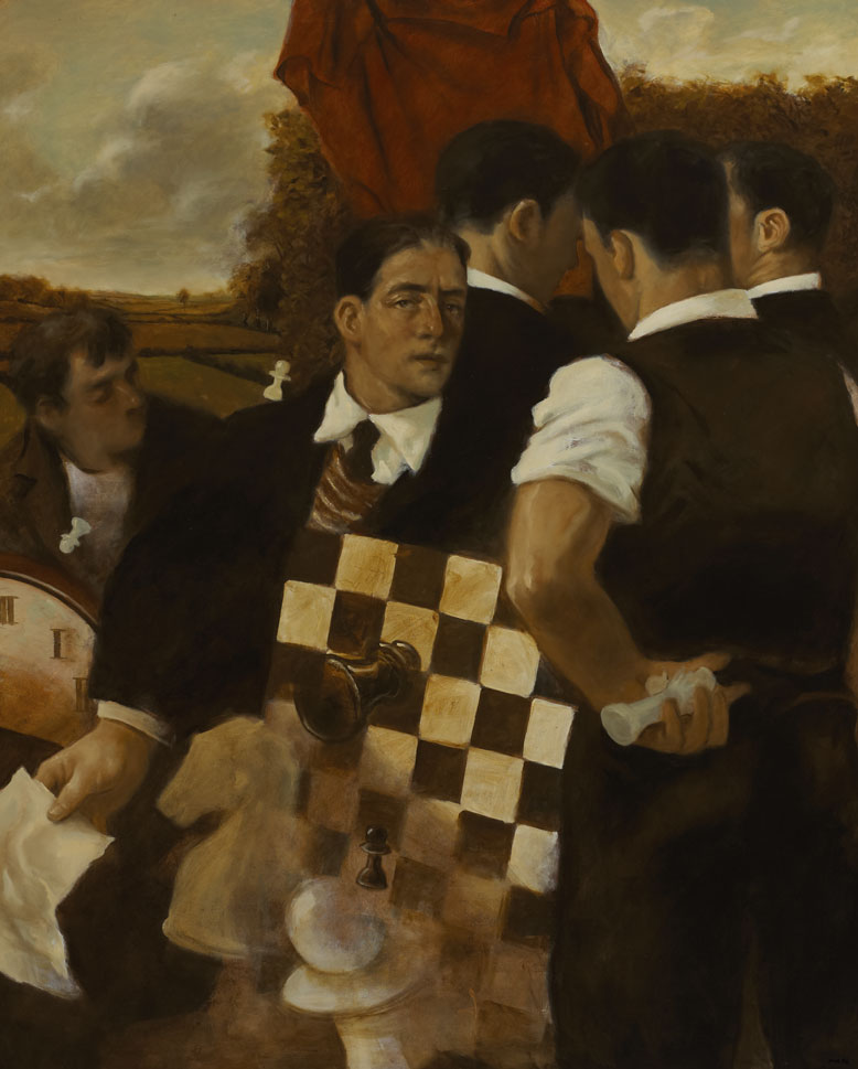 THE CHESSPLAYERS, 1996 by Noel Murphy sold for 3,800 at Whyte's Auctions