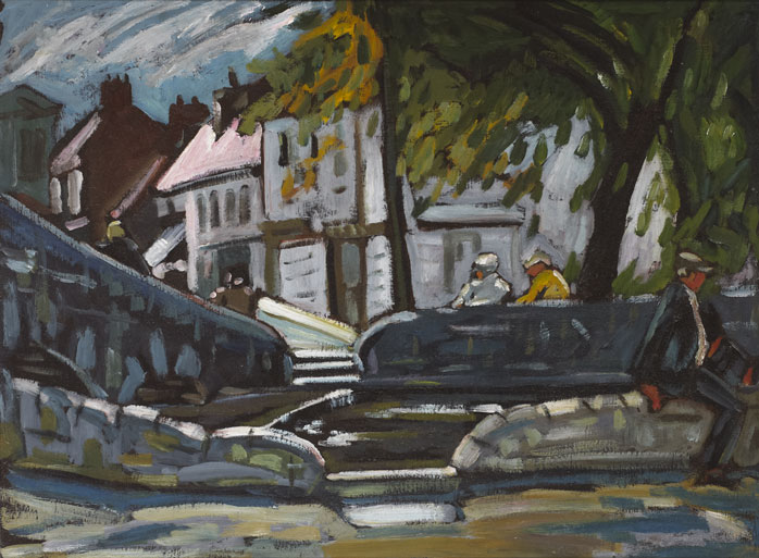 THE MALL, WESTPORT, COUNTY MAYO, c.1960s by Kitty Wilmer O'Brien sold for 4,000 at Whyte's Auctions