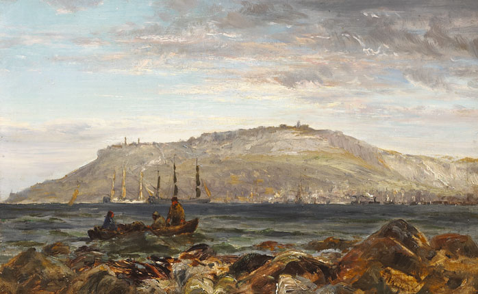 PORTLAND BILL, WEYMOUTH, 1880 by Edwin Hayes sold for 2,200 at Whyte's Auctions