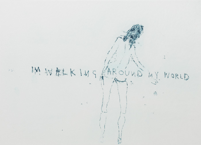 I'M WALKING AROUND MY WORLD, 2011 by Tracey Emin sold for 750 at Whyte's Auctions