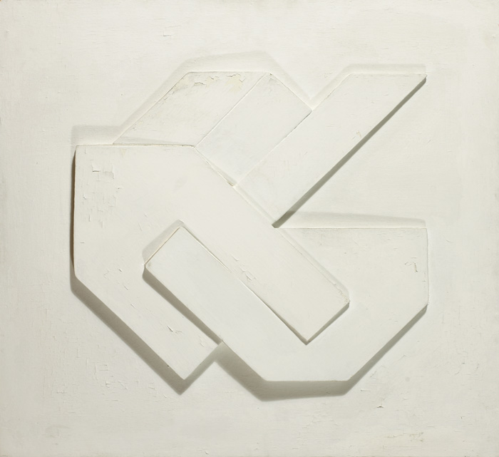 WHITE RELIEF (4) [LOVER'S KNOT], 1971 by Margaret Mellis sold for 1,400 at Whyte's Auctions