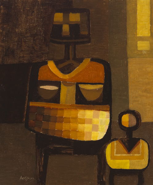 STILL LIFE, MOTHER AND CHILD, 1968 by Arthur Armstrong sold for 2,000 at Whyte's Auctions