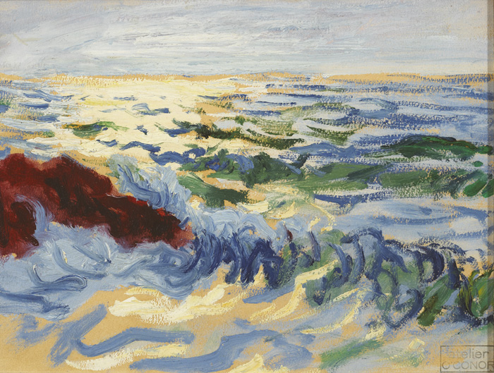 COASTAL SCENE, EVENING or TURBULENT SEA , BRITTANY, c.1898-1899 by Roderic O'Conor sold for 17,000 at Whyte's Auctions