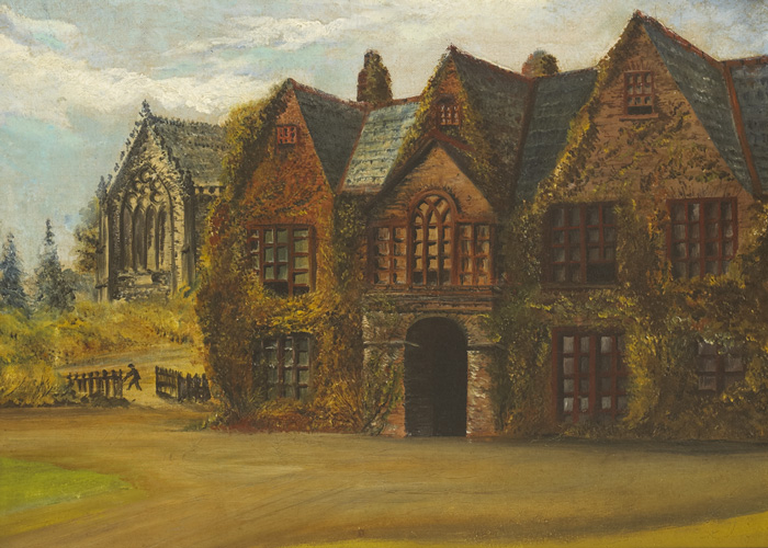 SIR WALTER RALEIGH'S HOUSE, YOUGHAL, COUNTY CORK, 1886 by John Armour Haydn sold for 1,000 at Whyte's Auctions
