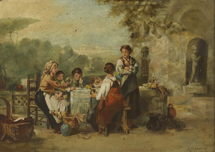 THE MIDDAY MEAL [AFTER KAREL FRANS PHILLIPPEAU], 1835 by Robert Mannix sold for 420 at Whyte's Auctions