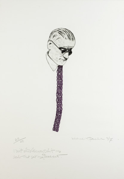 I DON'T MIND HOW YOU PAINT MY SOUL BUT GET MY TIE CORRECT, 1997 by Micheal Farrell sold for 1,150 at Whyte's Auctions