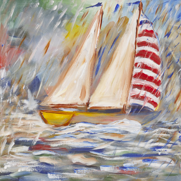 SAILING INTO THE SQUALL by Kevin Geary sold for 1,000 at Whyte's Auctions