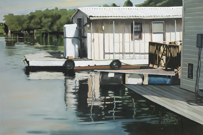 HOUSE BOAT LANDING by Colin Martin sold for 4,200 at Whyte's Auctions