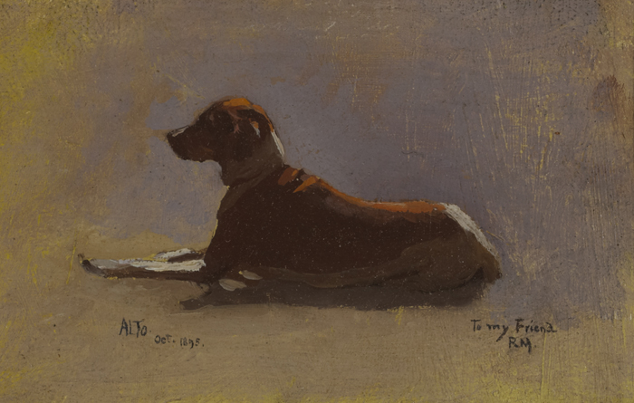 RESTING HOUND, 1895 by A.L. Townsend sold for 200 at Whyte's Auctions