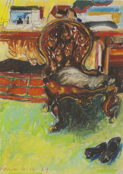 INTERIOR WITH CHAIR AND SHOES, 1964 by Michael Kane sold for 300 at Whyte's Auctions
