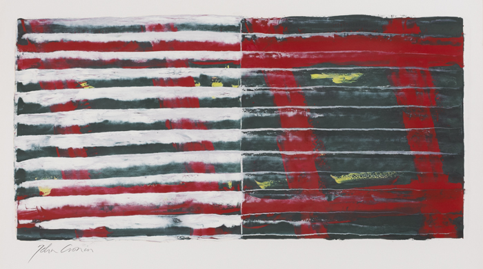 UNTITLED [WHITE STRIPES ON BLACK] by John Cronin sold for 360 at Whyte's Auctions