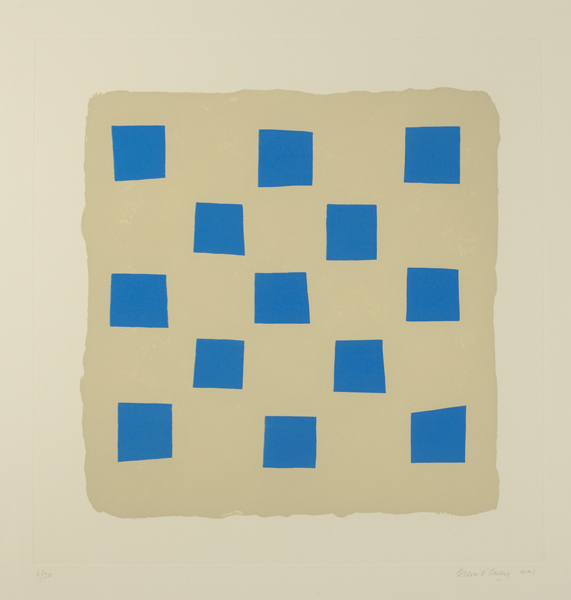 BLUE SQUARES and TRIANGLE INTO SQUARE II, 2001 (A PAIR) by Breon O'Casey sold for 480 at Whyte's Auctions