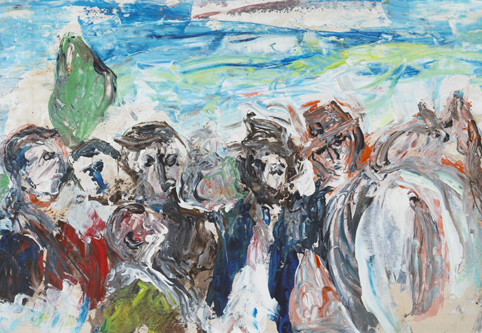 BALLINASLOE HORSE FAIR COUNTY GALWAY, 1995 by Alan Graham sold for 200 at Whyte's Auctions
