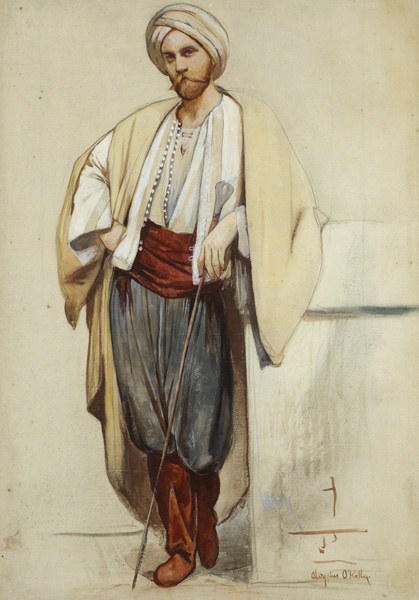 EDMOND O'DONOVAN AS AN ORIENTAL, c.1883-84 by Aloysius C. OKelly sold for 3,200 at Whyte's Auctions