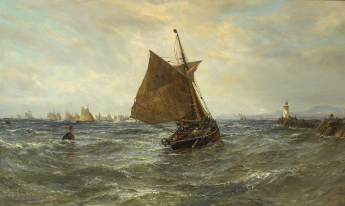 IRISH TRAWLERS IN DUBLIN BAY by Edwin Hayes sold for 28,000 at Whyte's Auctions
