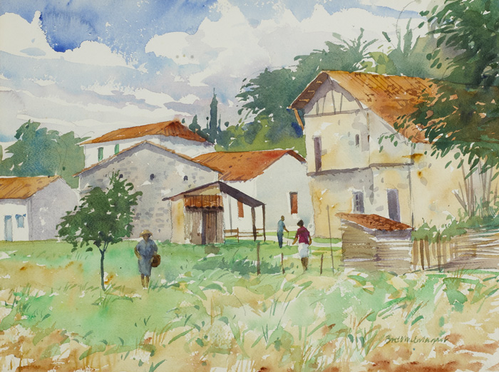 FARM BUILDINGS, SOUTH OF FRANCE by Brett McEntagart sold for 360 at Whyte's Auctions