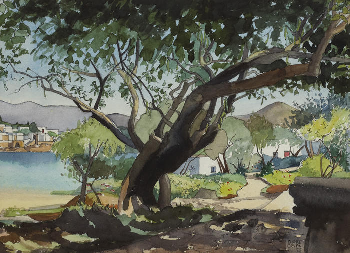 CAROB TREE, ELOUNDA, GREECE, 1983 by Clare Cryan sold for 500 at Whyte's Auctions