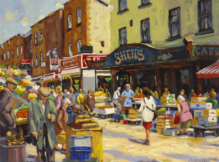 MOORE STREET, DUBLIN by James S. Brohan sold for 4,000 at Whyte's Auctions