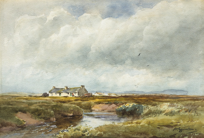 COTTAGES ON THE BOG by Wycliffe Egginton sold for 1,050 at Whyte's Auctions
